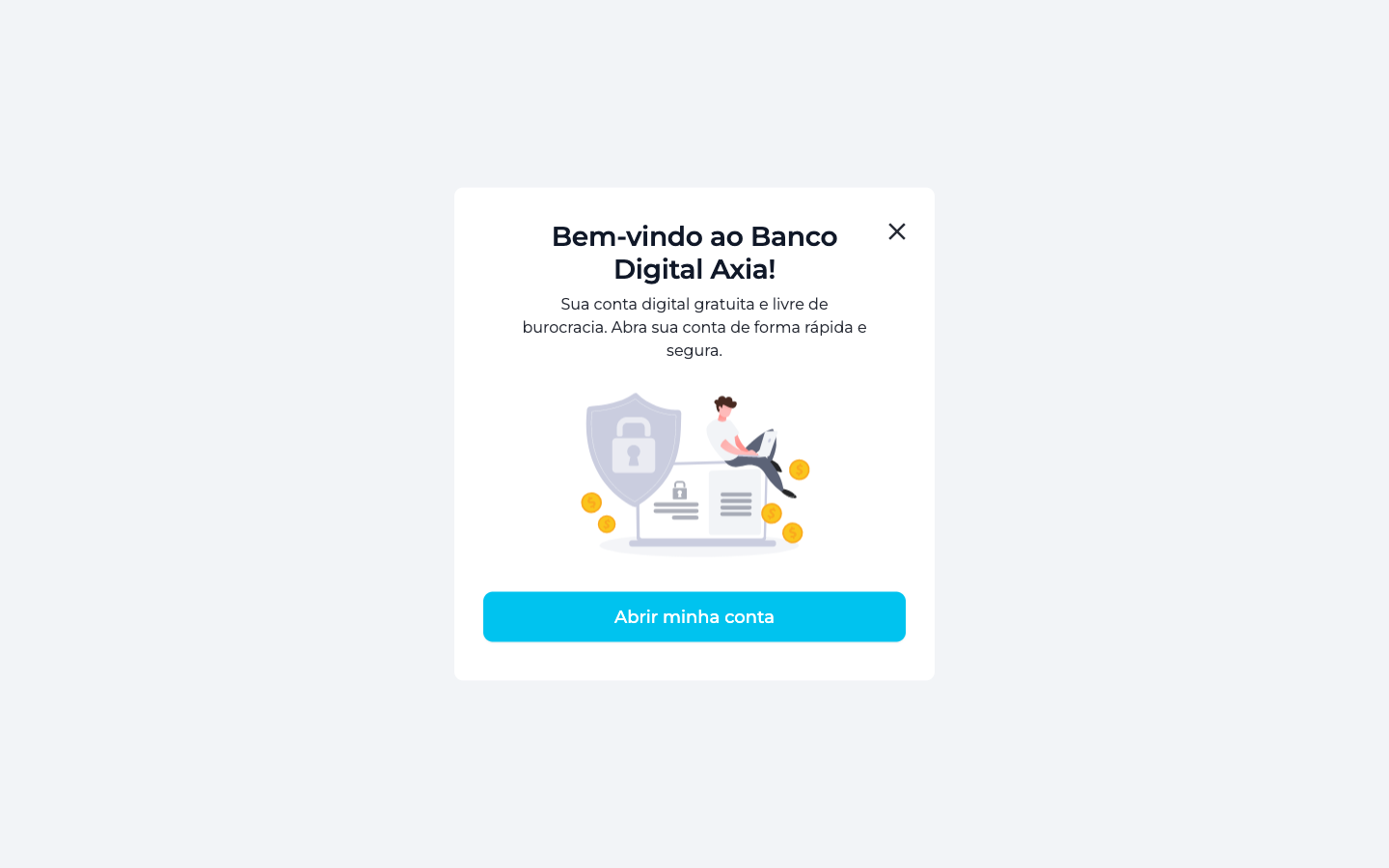 Boas-vindas do Banco Digital
