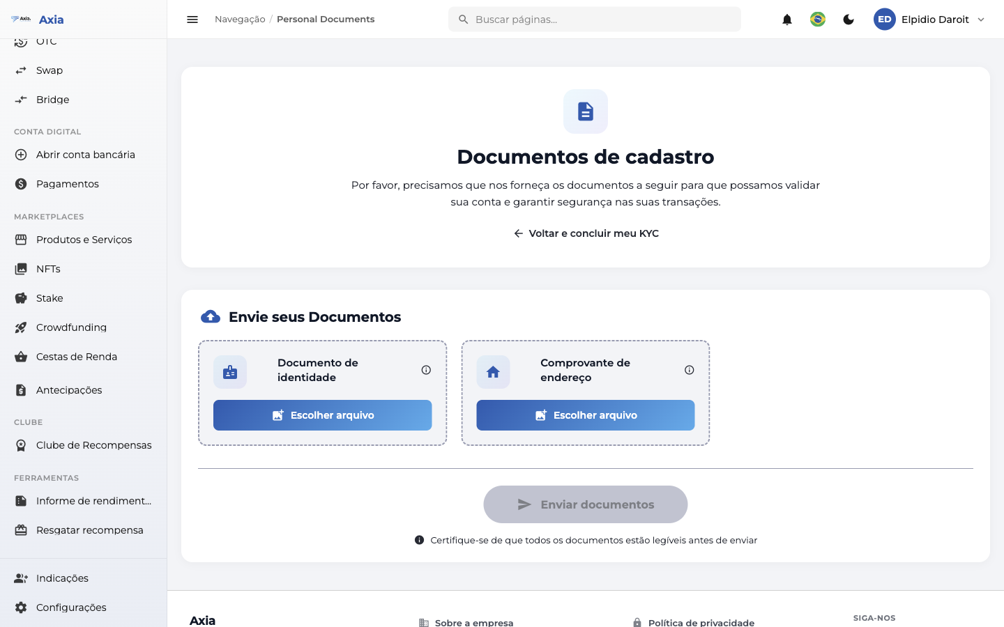 Etapa de documentos