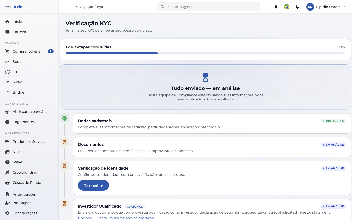 Resultado em análise