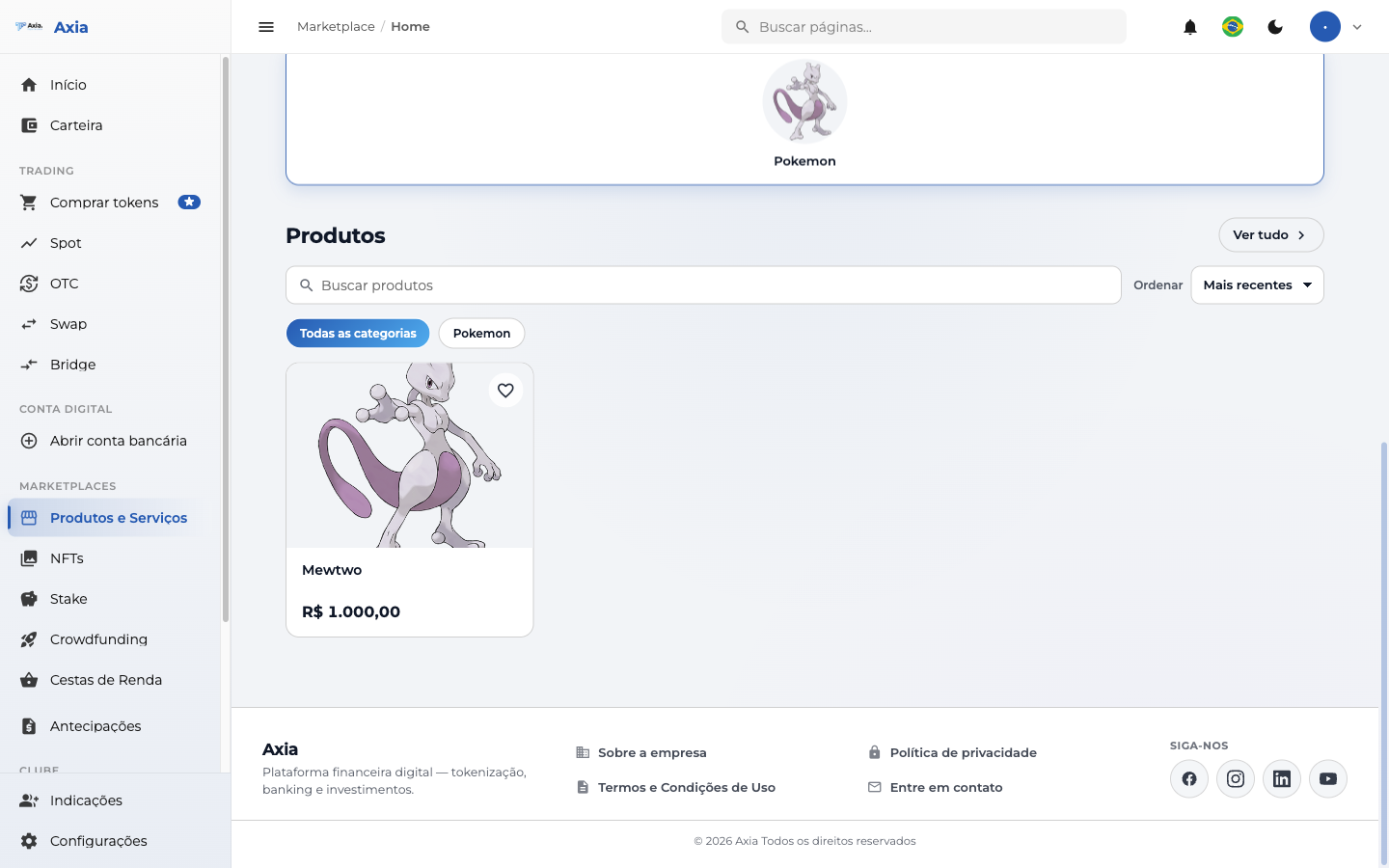 Marketplace de Produtos e Serviços