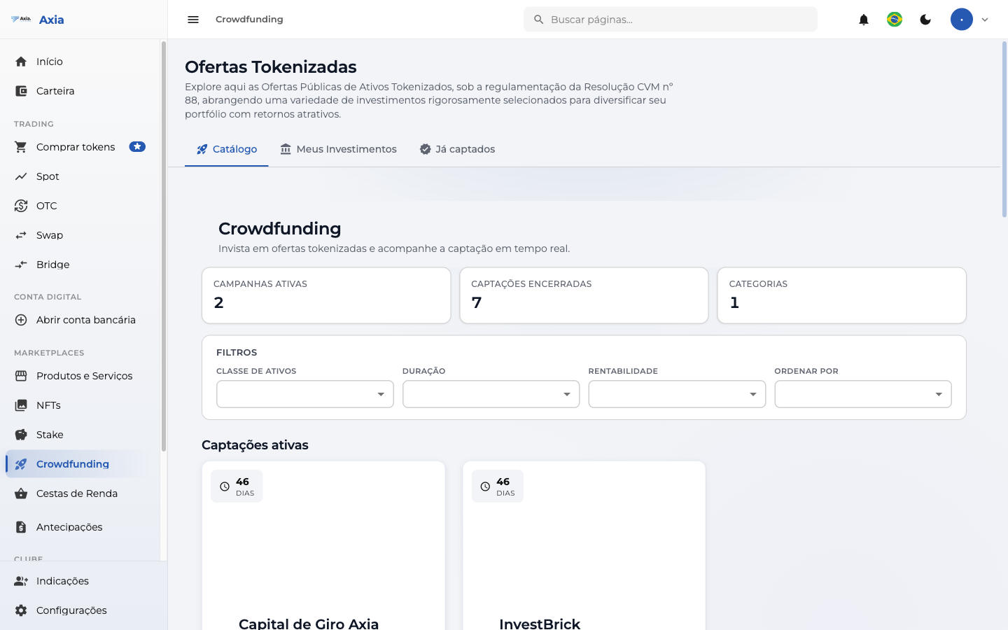 Crowdfunding — Ofertas Tokenizadas