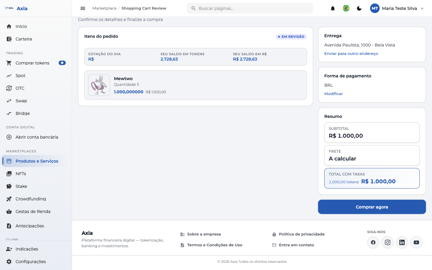 Revisão da compra